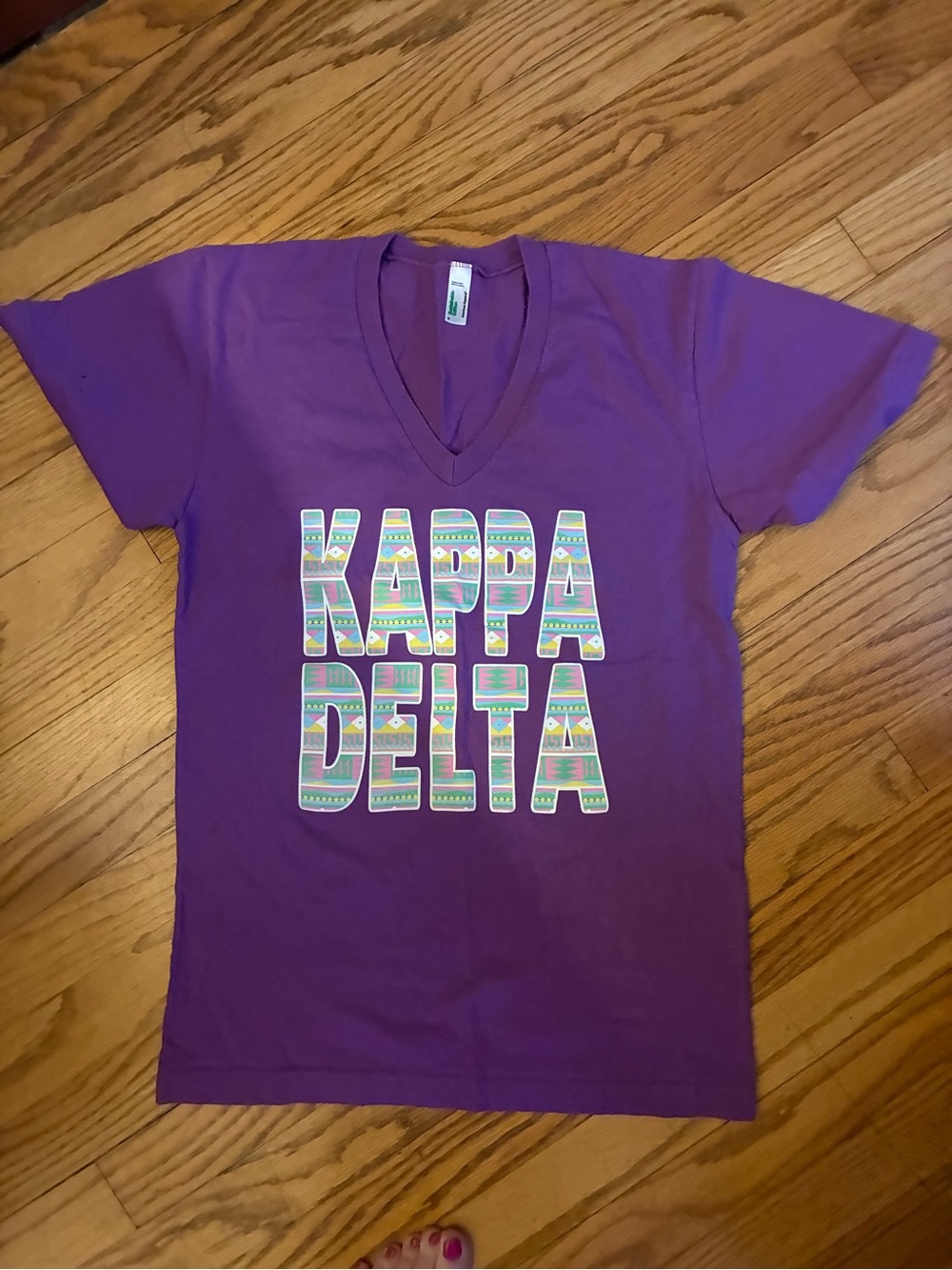 Kappa Delta Purple V-Neck Sorority Tee